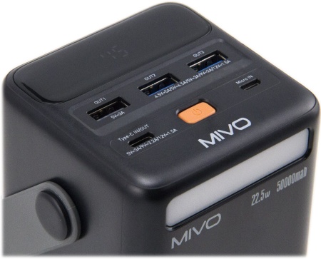Купить Внешний аккумулятор с фонариком Mivo MB-500Q Powerbank 50000 Mah 22.5W