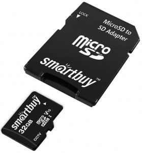 Купить Карта памяти SmartBuy microSDHC 32Gb Class10 U1 V10 (SB32GBSDCCTV)
