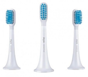 Купить Насадки для зубной щетки Xiaomi Mi Electric Tothbrush T300 T500 Blue (3шт) (MBS301)