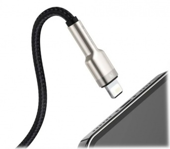 Купить Кабель Baseus Cafule Series Metal Data Cable USB 2.0 - Lightning 2.4A 1м Black (CALJK-A01)