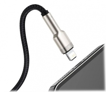 Купить Кабель Baseus Cafule Series Metal Data Cable USB 2.0 - Lightning 2.4A 1м Black (CALJK-A01)