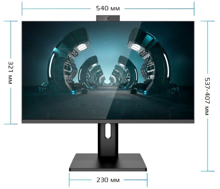 Купить Chigo 23.8" All-in-One PC R2401 PRO (Intel Core i7-4770s, RAM 8GB, SSD 256GB) Gray