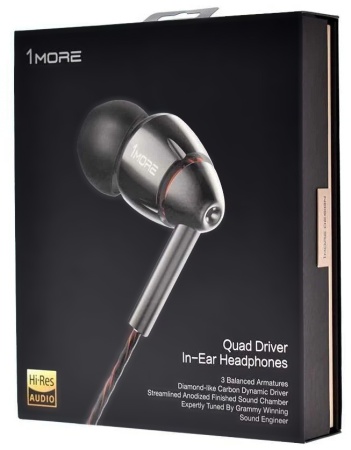Купить Беспроводные наушники Xiaomi 1More Quad Driver In-Ear Headphones (1MEJE0032) Grey